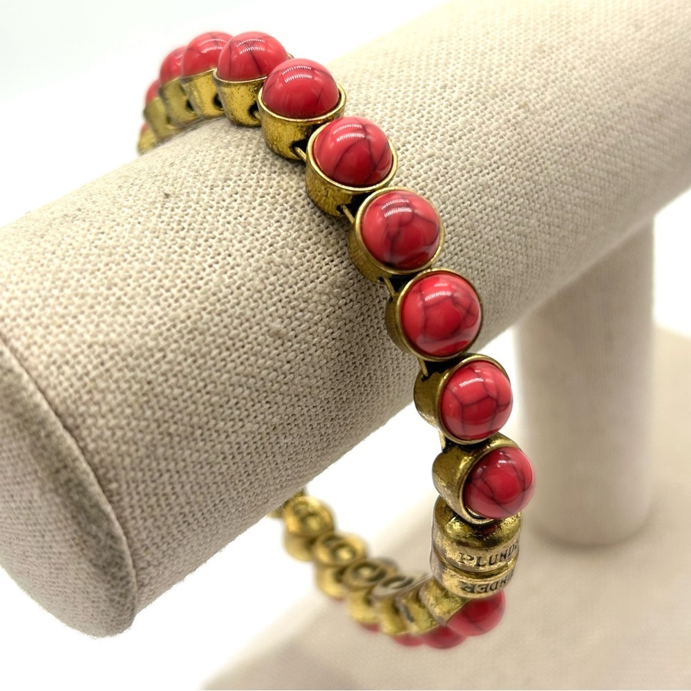 Plunder Pink Marbled Bangle Bracelet